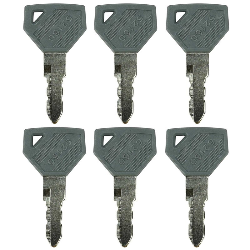 gradora 6 PCS 52160 Ignition Keys for Yan-mar JD Tractor Ignition Starter Switch 194155-52160 AM879480 - Image 1
